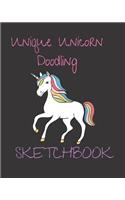Cute Unicorn lovers Blank Sketchbook Journal for Sketching or Writing: Unique Unicorn Doodling Sketchbook(2 Fantasy Animals)