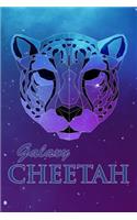 Galaxy Cheetah: 200 Pages 6 x 9 Geometric Animal Design Blank Lined Journal, Notebook or Diary