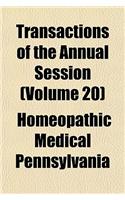 Transactions of the Annual Session (Volume 20): (English)