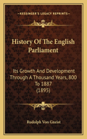 History Of The English Parliament