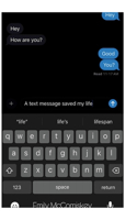 Text Message Saved my life