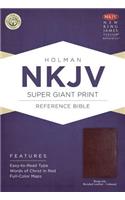 Super Giant Print Reference Bible-NKJV: New King James Version Burgundy, Bonded Leather Super Giant Print Reference Bible