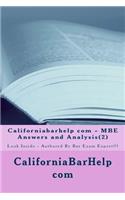 Californiabarhelp Com - MBE Answers and Analysis(2): Look Inside - Authored by Bar Exam Expert!!!
