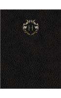 Monogram "H" Sketchbook: (8 Monogram Black 150 Sketch)