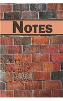 Brick Wall Photo Notes Journal, 6x9, 150 lines pages with brick border