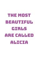 Alicia Girl Woman Notebook: Lined Paper Journal 6x9 - 120 Pages