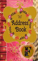 Address Book: Monogram Initial F - Romantic Monogram Initial A -Contact Addresses Phone Numbers Email Birthday Anniversary Notes