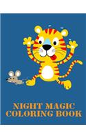 Night Magic Coloring Book: Cute Chirstmas Animals, Funny Activity for Kids's Creativity