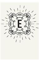 E: 110 College-Ruled Pages - Monogram Journal and Notebook with a Light Background and Classic Line Design - Personalized Initial Letter Journal - Mono