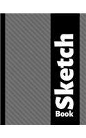 Sketch Book: Blank Art and Drawing Paper Composition Notebook - Large, 8.5x11 inches - Gray Stripes