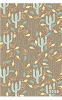2028: Cactus Plant Cacti Succulents Pattern Weekly Calendar Planner Organizer