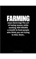 Farming Noun The Art Of Losing Money While Working 400 Hours A Month To Feed People Who Think You Are Trying To Kill Them: Unruled Composition Book