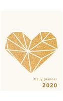 Daily Planner 2020: Large, 1 day per page. Daily Schedule, Goals, To-Dos, Assignments and Tasks. Includes Gratitude section, Meal planner, Mood and Water intake tracker