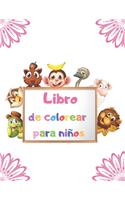Libro de colorear para niños: Páginas para colorear fáciles para pequeñas manos con líneas gruesas / para niños de 2-4 años