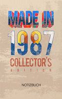NOTIZBUCH A5 Dotted: 87er Baujahr Notizheft GEPUNKTET 120 Seiten - Geburtsjahr Notizblock 1987 Geboren Skizzenbuch - Geburtstagswünsche Geschenk für Geburtstagskind Gebu