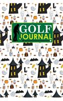 Golf Journal: Blank Golf Scorecards, Golf Record Log, Golf Course Notebook, Golf Yardage Book, Cute Halloween Cover(22 Golf Journals)