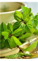Fresh Peppermint Tea with Leaves Journal