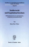Insiderrecht Und Kapitalmarktschutz