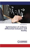 Optimization of ordinary differential inclusions and duality