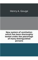 New system of ventilation which has been thoroughly tested under the patronage of many distinguished persons