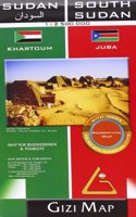 Sudan & South Sudan geographical map