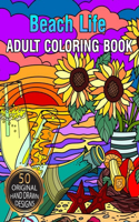 Beach Life Adults Coloring Book