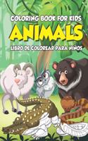 Animals - Coloring Book for Kids - Libro de Colorear Para Niños