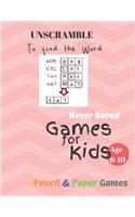 UnScramble To Find the word Games for Kids