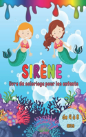 Sirène livre de coloriage pour les enfants de 4 à 8 ans