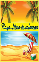 Playa Libro de colorear: ¡Impresionante libro de colorear de la vida en la playa! ¡50 páginas para colorear de playa de calidad premium!