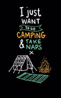 I Just Want To Go Camping & Take Naps: 120 Pages I 6x9 I Cornellnotes I Funny Camping, Tent & Hiking Gifts + Apparel