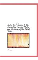 Rules for Admission to the Bar in the Several States and Territories of the United States