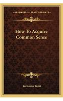 How To Acquire Common Sense