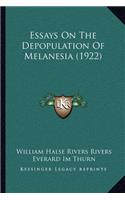 Essays On The Depopulation Of Melanesia (1922)