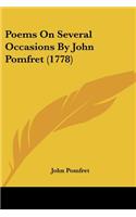 Poems On Several Occasions By John Pomfret (1778)