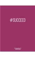 Notebook for Cornell Notes, 120 Numbered Pages, #SUCCEED, Plum Cover: For Taking Cornell Notes, Personal Index, 8.5"x11", Hashtag Series, Genius Edition