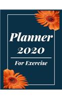 Planner 2020 for Exercise: Pretty Simple Planner - 2020 Planner (8.5&#8242; x 11&#8242; ), 128 pages