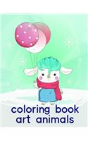 Coloring Book Art Animals: Fun and Cute Coloring Book for Children, Preschool, Kindergarten age 3-5