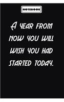 A year from now you will wish you had started today.