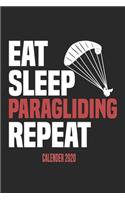 Eat Sleep Paragliding Repeat Calender 2020
