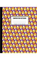 Composition Notebook: Halloween Candy Corn Notebook For Kids