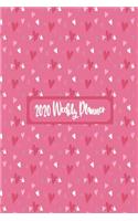 2020 Weekly Planner: Weekly Dated Diary Planner For Women and Girls - Love Heart Themed Cover