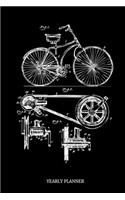 Yearly Planner: Bike Bicycle Sport Yearly Planner 2020 Daily Weekly Monthly Academic Planner & Organizer - To Do's And Goals Calendar - Class Shedule For Student