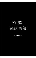 My 38 Week Plan: Funny Office Notebook/Journal For Women/Men/Coworkers/Boss/Business Woman/Funny office work desk humor/ Stress Relief Anger Management Journal(6x9 i