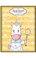 Magical Unicorn: Recipe Journal 8.5x11 Inches 100 Pages cookbook journal for recipes to write in for women, girls, teens.