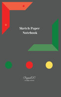 Sketch Paper Notebook Grey Cover 124 pages6x9-Inches