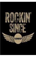 Rockin' Since 1997: Funny Eagle Wings Birthday Gift Notebook for Men