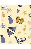 sketchbook: Summer collection on yellow cover (8.5 x 11) inches 110 pages, Blank Unlined Paper for Sketching, Drawing, Whiting, Journaling & Doodling(4 Summer Collection on Yellow Sketchbook)