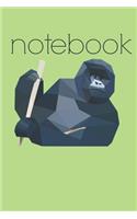 Notebook: Jungle Monkey Gorilla Homework Book Composition and Journal Diary