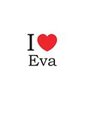 I Love Eva: Lined Journal for Jotting Love Notes
